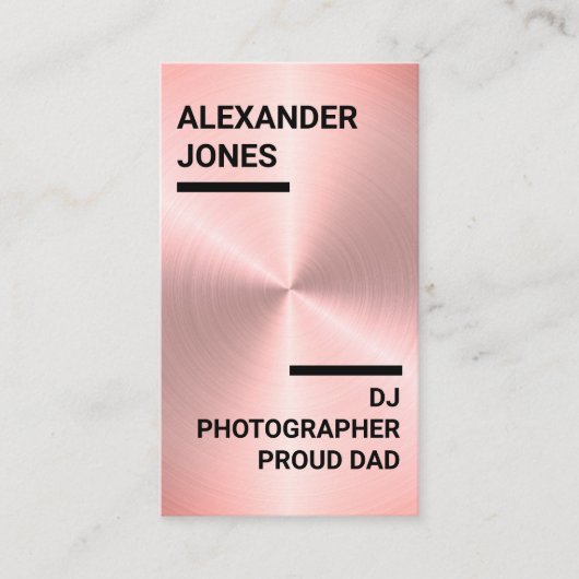 バラモダン金ゴールドフェイク写真家， DJ,誇りを持ったパパ 名刺 (正面)