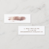 バラモダン金ゴールドブラシストローク、白 スキニー名刺 (正面/裏面)