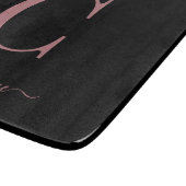 バラモダン金ゴールドブラックモノグラムタイポグラフィ カッティングボード (角)