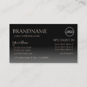 バラモダン金ゴールドブラック鏡文字(ロゴ付き) 名刺 (裏面)