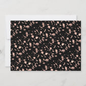 バラモダン金ゴールドブラック3写真卒業パーティー 招待状 (裏面)