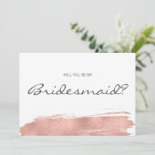 バラモダン金ゴールドブラッシュストロークは私のブリーズメイドカード 招待状 (スタンド正面)