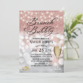 バラモダン金ゴールドブランチ&バブリーブライダルシャワー 招待状 (スタンド正面)