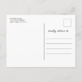 バラモダン金ゴールドブルーAgate PHOTO日付を保存 案内ポストカード (裏面)