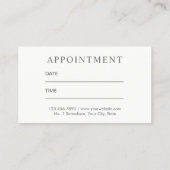 バラモダン金ゴールドヘアサロンスタイリストアポイントメント 予約カード (裏面)