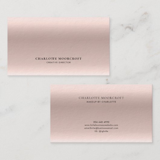 バラモダン金ゴールドヘアーアンドメイクアップアーティスト 名刺 (正面/裏面)