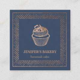 バラモダン金ゴールドホイルのカップケーキ自家製ベーカリー スクエア名刺