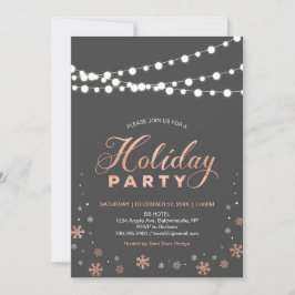 バラモダン金ゴールドホリデーパーティー 招待状