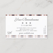 バラモダン金ゴールドホワイトダイヤきらめくズモノグラム 名刺 (裏面)