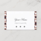 バラモダン金ゴールドホワイトダイヤきらめくズラグジュアリー 名刺 (正面)