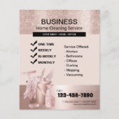 バラモダン金ゴールドホームクリーニングハウスキーピング チラシ (正面)