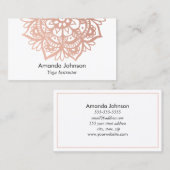 バラモダン金ゴールドマンダラヨガインストラクター 名刺 (正面/裏面)