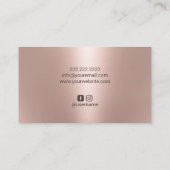 バラモダン金ゴールドマーブルヘア&メイクアップアーティストサロン 名刺 (裏面)