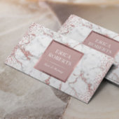 バラモダン金ゴールドマーブルメイクアップアーティストヘアサロン 名刺