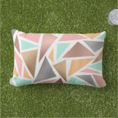 バラモダン金ゴールドミント金属三角形ジオメトリ アウトドアクッション (芝生)