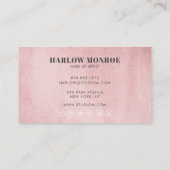 バラモダン金ゴールドメイクアップアーティスト写真 名刺 (裏面)