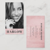 バラモダン金ゴールドメイクアップアーティスト写真 名刺 (正面/裏面)