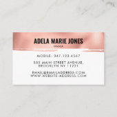 バラモダン金ゴールドメタリックスパークルシックスクエア名 名刺 (裏面)