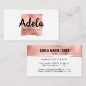 バラモダン金ゴールドメタリックスパークルシックスクエア名 名刺 (正面/裏面)