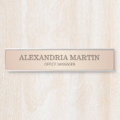 バラモダン金ゴールドメタリック名ジョブタイトルドア記号 サインプレート (正面)