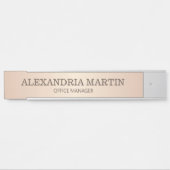 バラモダン金ゴールドメタリック名ジョブタイトルドア記号 サインプレート (正面)