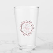 バラモダン金ゴールドモノグラム幾何学模様 タンブラーグラス (正面)