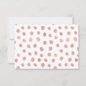 バラモダン金ゴールドラブウェディングRSVPカード 出欠カード (裏面)