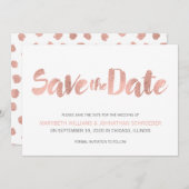 バラモダン金ゴールドラブ日付カードの保存 セーブザデート (正面/裏面)