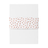 バラモダン金ゴールドラブ水玉模様結婚ズベリーバンド 招待状ベリーバンド (裏面例)