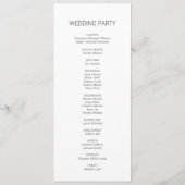 バラモダン金ゴールドラブ結婚式 プログラム (裏面)