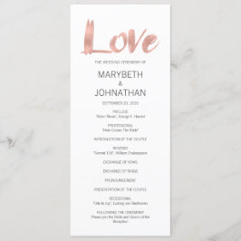 バラモダン金ゴールドラブ結婚式 プログラム