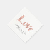 バラモダン金ゴールドラヴ結婚紙ナプキンス スタンダードカクテルナプキン (角)