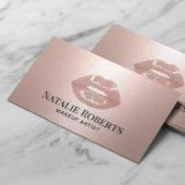 バラモダン金ゴールドリップ美しいサロンメイクアップアーティスト 名刺