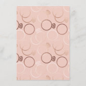 バラモダン金ゴールドリングや輪ウェディングレセプションカード エンクロージャーカード (裏面)