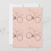 バラモダン金ゴールドリングや輪ウェディングレセプションカード 招待状 (裏面)