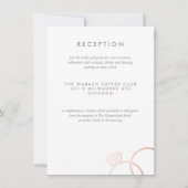 バラモダン金ゴールドリングや輪ウェディングレセプションカード 招待状 (正面)