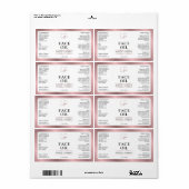 バラモダン金ゴールドロゴ2OZコスメティックスキンケアボトル ラベル (フルシート)