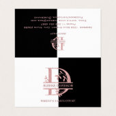 バラモダン金ゴールド分カスタム割モノグラムA、B、C、D 名刺 (外部フラット)