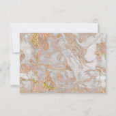 バラモダン金ゴールド大理石は私の花嫁になる 招待状 (裏面)