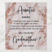 バラモダン金ゴールド大理石ゴッドマザー提案 ワインラベル (シングルラベル)