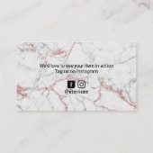 バラモダン金ゴールド大理石ビジネスサンキュー 名刺 (裏面)