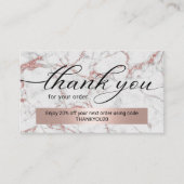 バラモダン金ゴールド大理石ビジネスサンキュー 名刺 (正面)