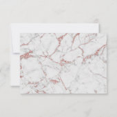 バラモダン金ゴールド大理石赤面ピンクオーダーサンキュー サンキューカード (裏面)