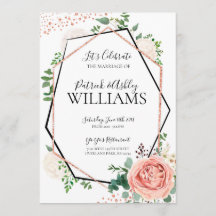 バラモダン金ゴールド幾何結婚式受付