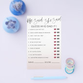 バラモダン金ゴールド彼は彼女はブライダルシャワーと言った チラシ (シングル)