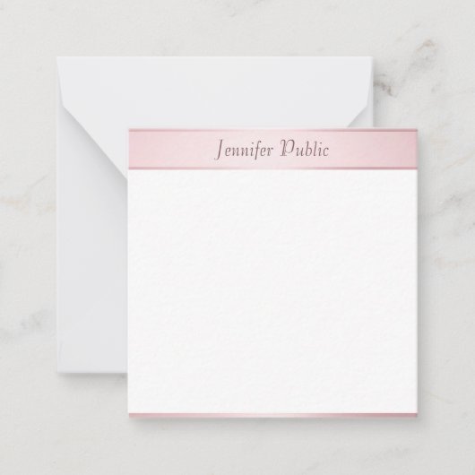 バラモダン金ゴールド書のスクリエレガントプト ノートカード (正面)