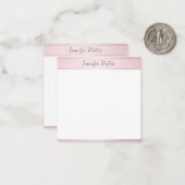 バラモダン金ゴールド書のスクリエレガントプト ノートカード (正面/裏面インサイチュ)