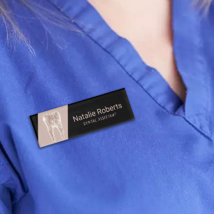 バラモダン金ゴールド歯歯歯歯科歯科用歯科補助器 名札