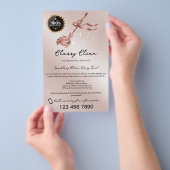 バラモダン金ゴールド清掃サービス チラシ (ハンドル)