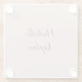 バラモダン金ゴールド独占的プロフェッショナル名 ガラスコースター (裏面)